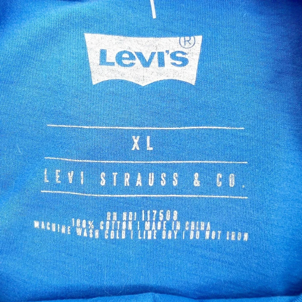 Levis Graphic Tee Mens XL Blue Good Eagle Levi Strauss and Company Cotton Shirt
